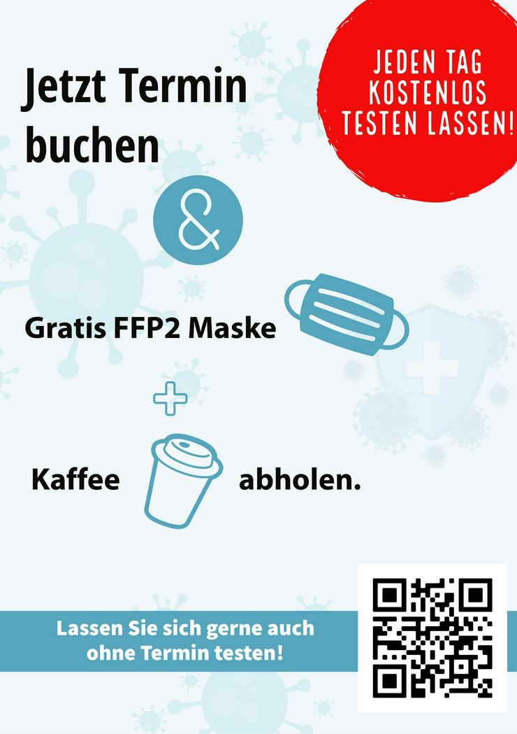 Kostenloser Corona Schnelltest in Essen Altenessen, kostenlos dazu FFP2 Maske und Kaffee vom Kiosk 