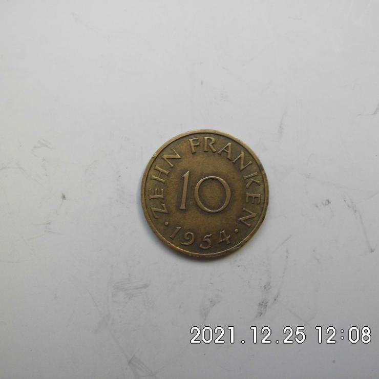 Bild 3: Saarland 1954 10 Franken + 100 Franken 1955