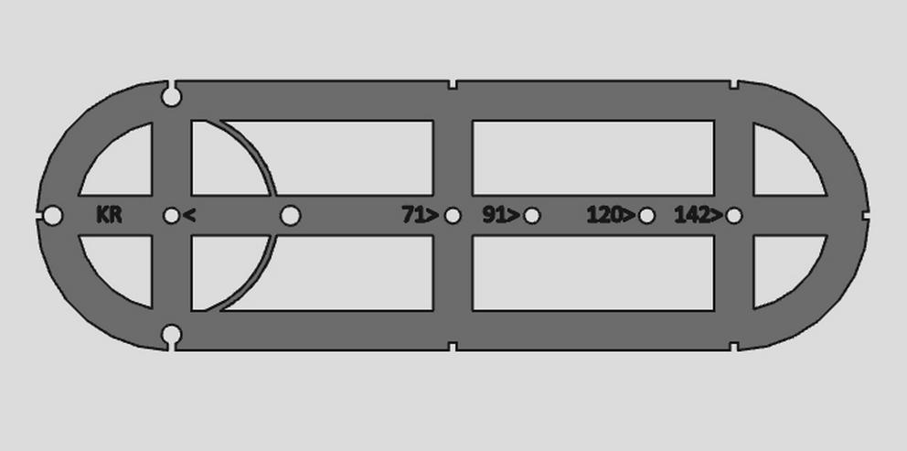 Bohrschablone / Anreißschablone für Schalter- und Hohlwanddosen - Messgeräte - Bild 2