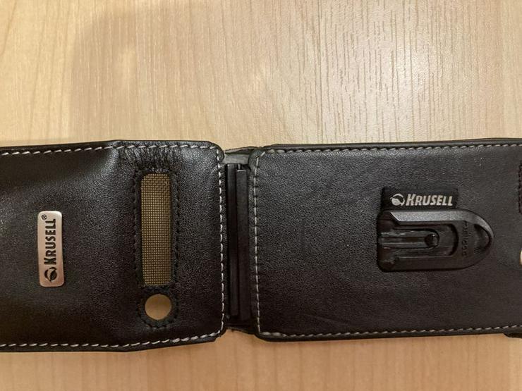 Bild 6: Krusell Gürtel Tasche Cover Leder schwarz iPhone 5/5S/SE