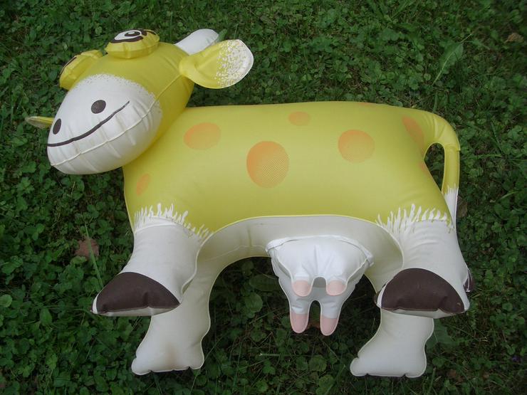 Bild 5: Süße, lustige aufblasbare Deko- Kuh vmtl. 70er/ 80er Jahre super rar!