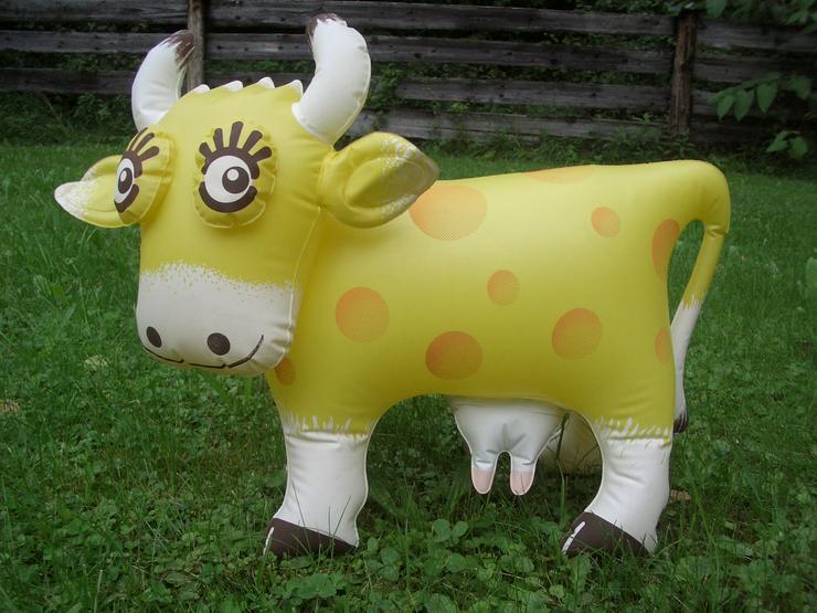 Bild 1: Süße, lustige aufblasbare Deko- Kuh vmtl. 70er/ 80er Jahre super rar!