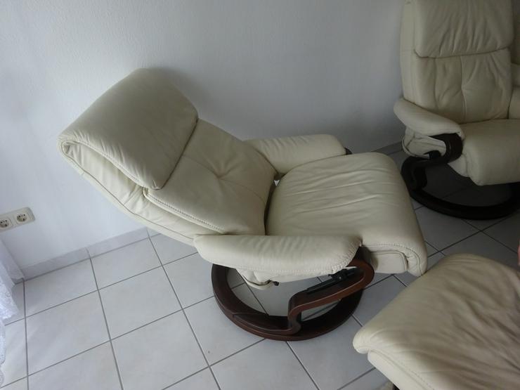 2 Ledersessel mit Fussstützen - Sofas & Sitzmöbel - Bild 3