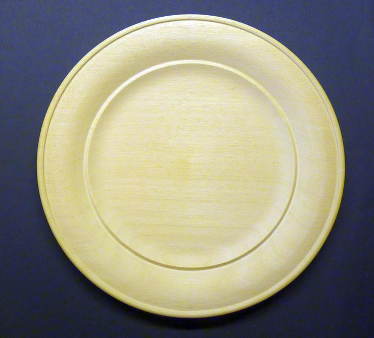 1 runder Teller mit Rand zum Bemalen 35 cm
