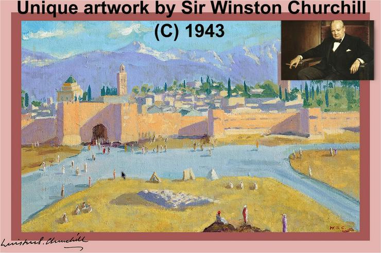 Sir Winston Churchill: Einmaliges Kunstwerk signiert. NUR Euro 99,99.-!!! - Gemälde & Zeichnungen - Bild 1