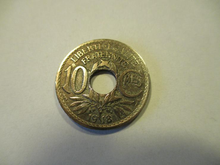 2 x 10 Centimes Frankreich von 1918 & 1930