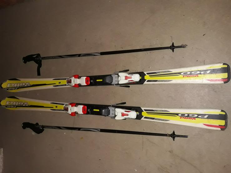 Ski, Völkl, 149 cm, mit Stöcken