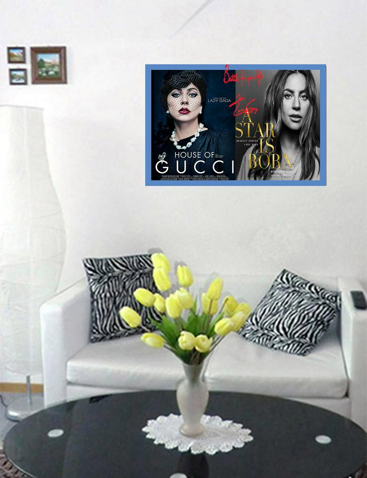 Bild 4: LADY GAGA Doppel-Filmposter! House of Gucci. A Star is Born. Hingucker! Unikat! Einmaliges Souvenir! Geschenkidee. XXL 75x50 cm.    