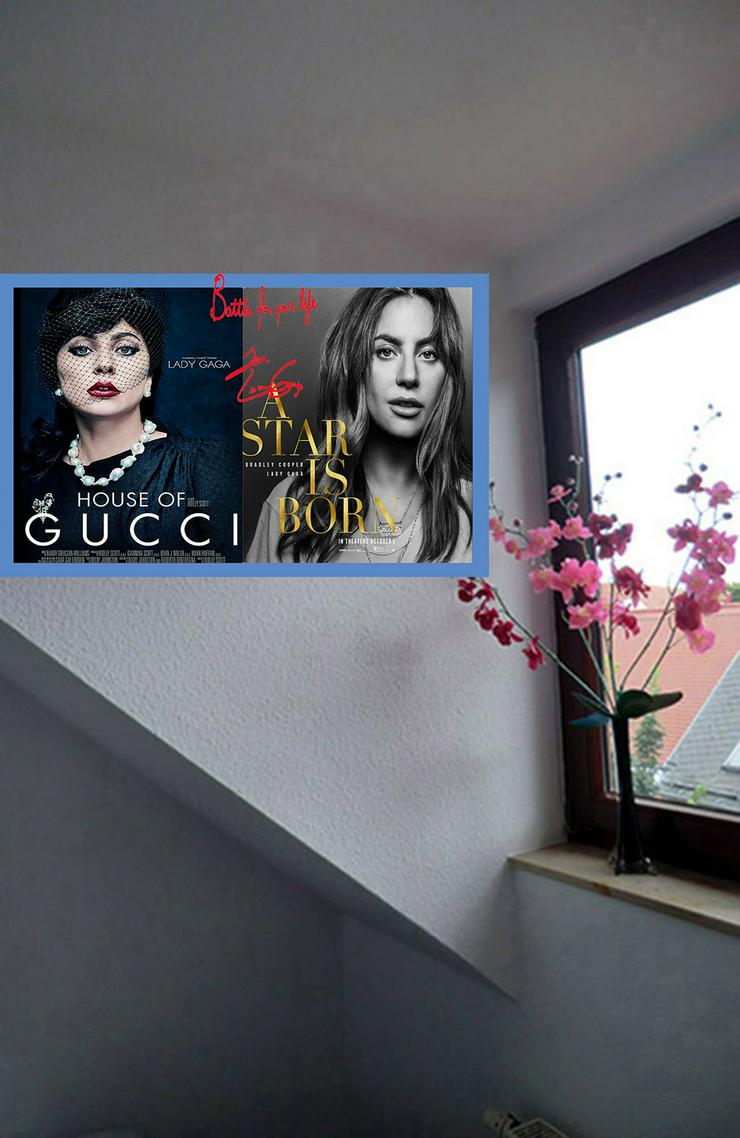 Bild 2: LADY GAGA Doppel-Filmposter! House of Gucci. A Star is Born. Hingucker! Unikat! Einmaliges Souvenir! Geschenkidee. XXL 75x50 cm.    