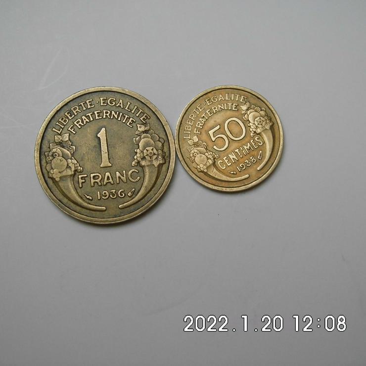 Bild 2: Frankreich 1936 1 Franc+ 50 Centimes