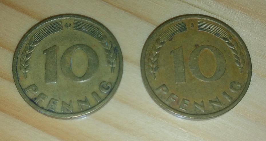10 Pfennig Münze mit Fehlprägung !! Siehe Bilder. Von 1950  - Deutsche Mark - Bild 5