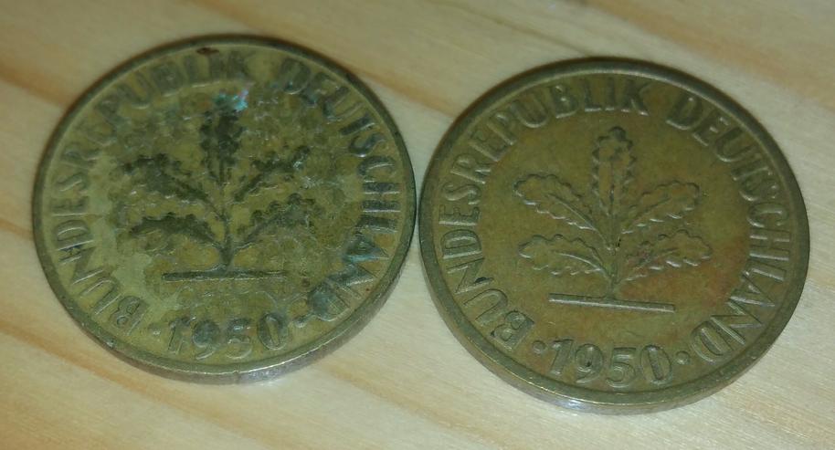 10 Pfennig Münze mit Fehlprägung !! Siehe Bilder. Von 1950  - Deutsche Mark - Bild 2