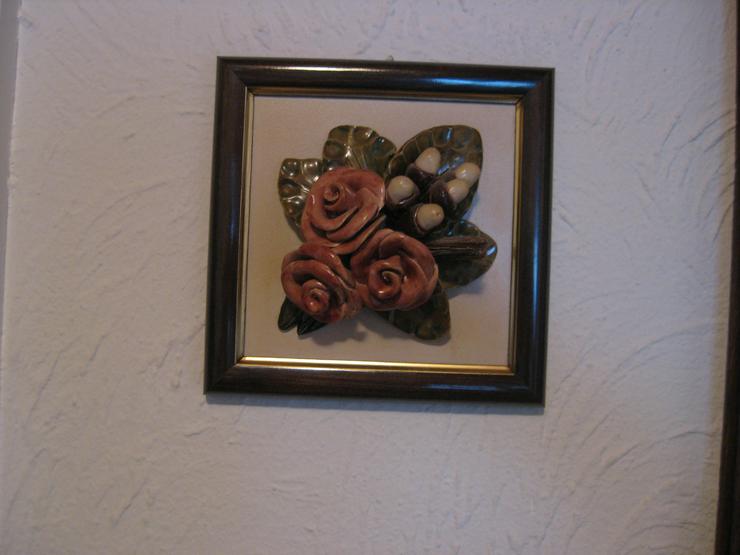 Bild 1: Keramik Wandbilder Blumen
