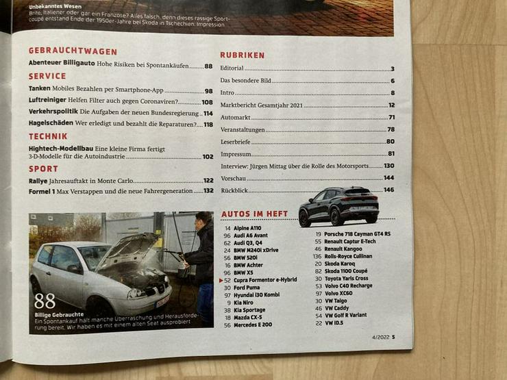 Bild 3: UNGELESEN Auto Motor und Sport Heft 4 v. 27.01.2022