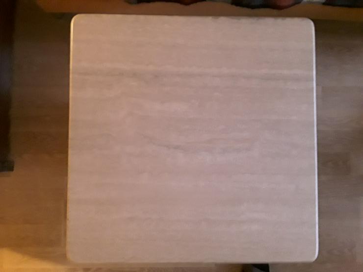 Travertin Tisch, Naturstein, italienischer quadratischer Couchtisch  - Couchtische - Bild 3