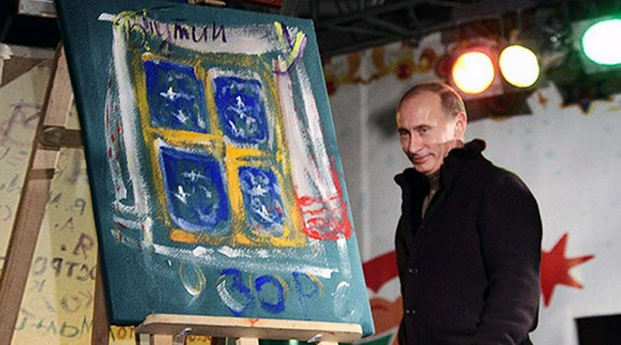 Bild 4: Präsident Wladimir Putin signiertes Kunstwerk. Einmaliges Wandbild. Eine Attraktion für Ihr Zuhause! Hingucker! VP 1.1 Mio. US-Dollar. NEU! 