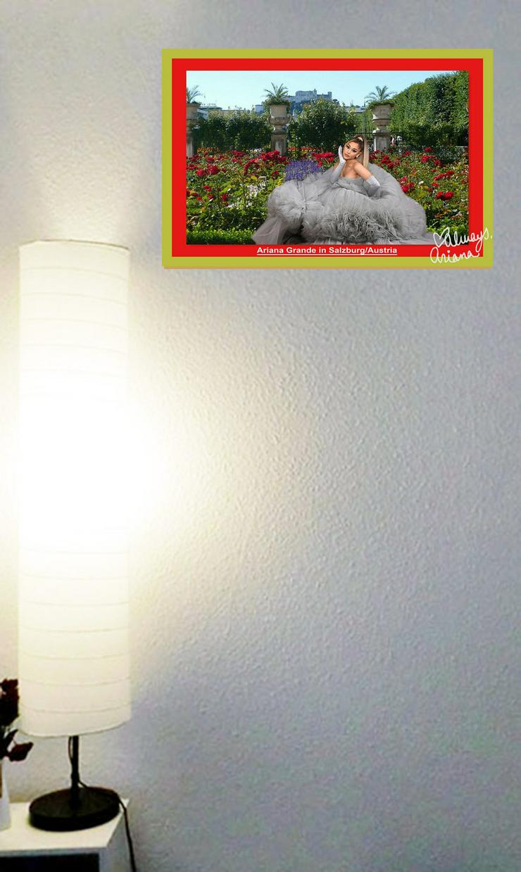 Ariana Grande in Salzburg/Österreich. Blickfang! Cooles Wandbild für Ihr Zuhause! Seltenes Starsouvenir. Hübsche Wanddeko. Geschenkidee. NEU! - Figuren & Objekte - Bild 4