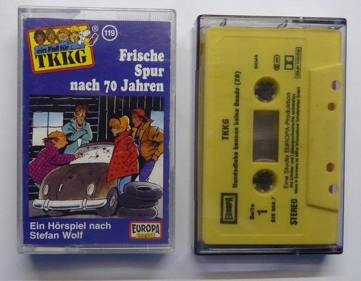  2 TKKG Audiokassetten und 3 Bücher+ 1 Kassette Zugabe