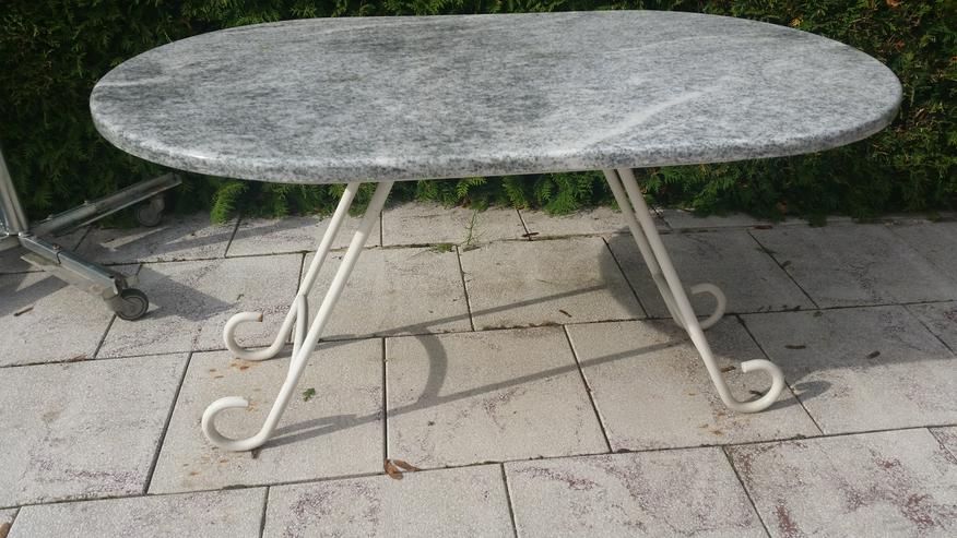 Garten-/Balkontisch mit weißer Granitplatte „Kashmir white“  - Tische - Bild 2