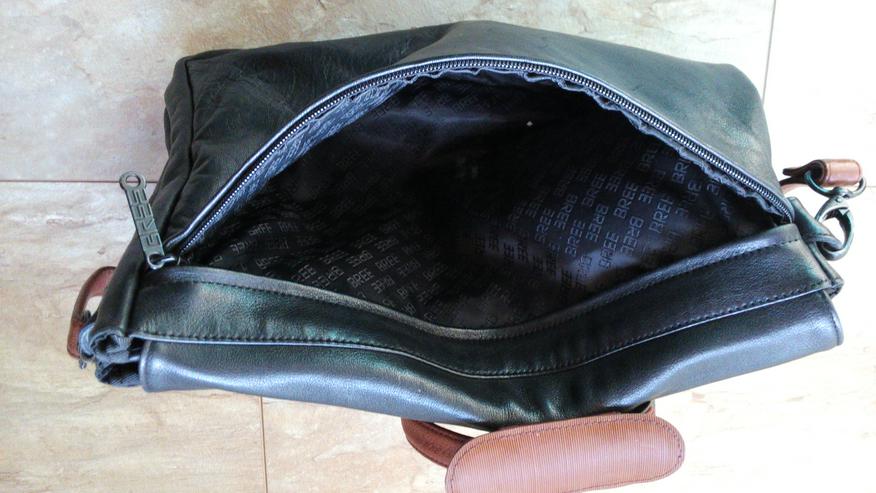 Bild 4: Original Bree Handtasche T - F schwarz mit braunem Trageriemen