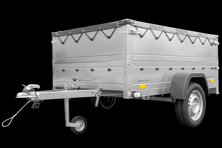Anhänger kipp mit zusätzlichen Bordwänden und Flachplane 200 cm x 125 - Kastenanhänger & Kipper - Bild 2
