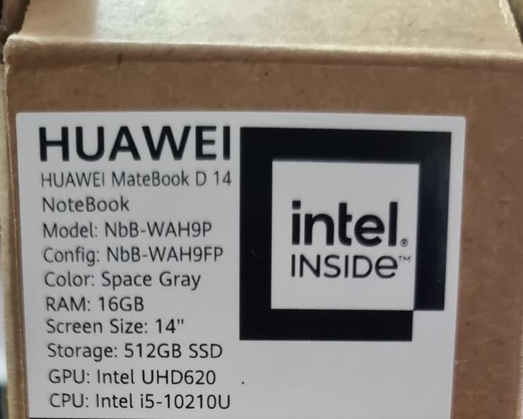 Bild 13: HUAWEI MateBook D14 Laptop i5 - 512GB SSD - 16GB DDR4 - Win11