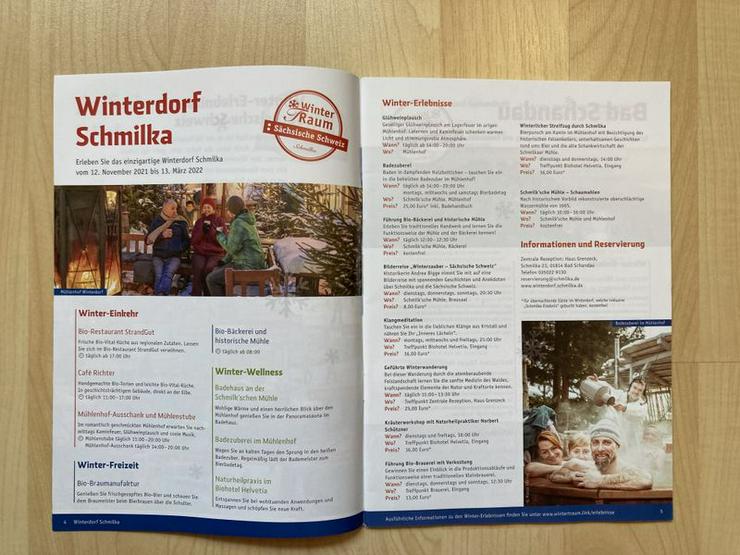 Bild 10: UNBENUTZT Winter-Wanderkarte Sächs. Schweiz + Erlebnisbroschüre