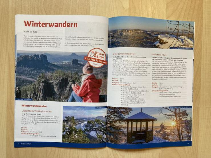 UNBENUTZT Winter-Wanderkarte Sächs. Schweiz + Erlebnisbroschüre - Reiseführer & Geographie - Bild 13