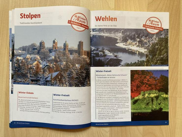 UNBENUTZT Winter-Wanderkarte Sächs. Schweiz + Erlebnisbroschüre - Reiseführer & Geographie - Bild 12