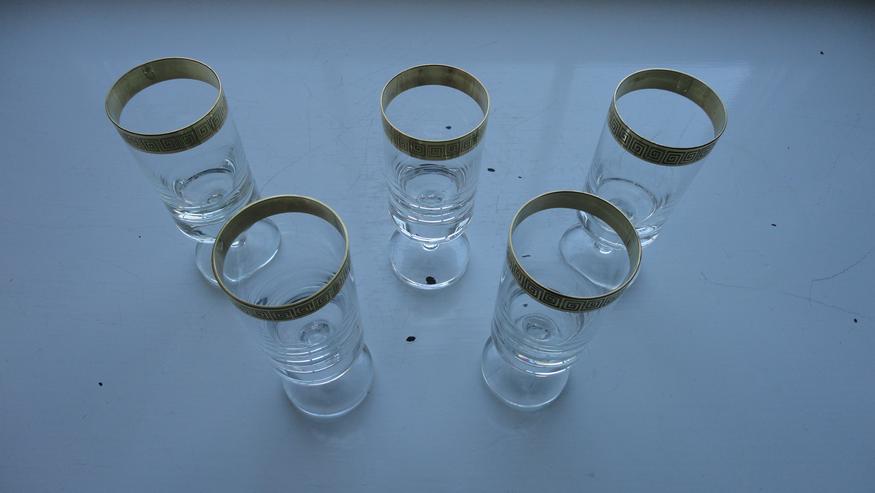 Bild 3: Hochwertige Sektgläser mit GOLDrand, 5 Stück