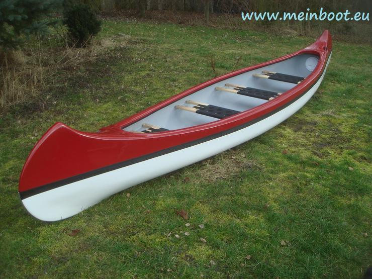 Kanu 4er Kanadier 500 Neu ! in rot /weiß - Kanus, Ruderboote & Paddel - Bild 1