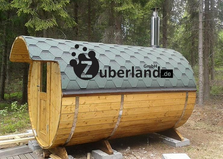 Saunafass, Fass-Sauna, Sauna (Länge 3m, Durchmesser 2,2m) mit Holzofen - Gartenhäuser & Pavillons - Bild 11