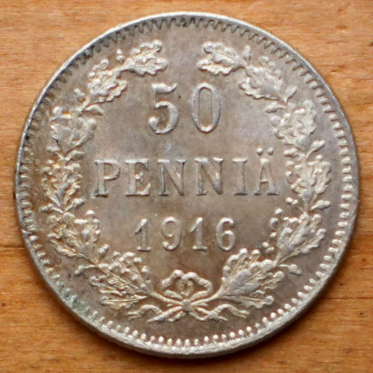 Finnland: 50 Penniä 1916 Silber