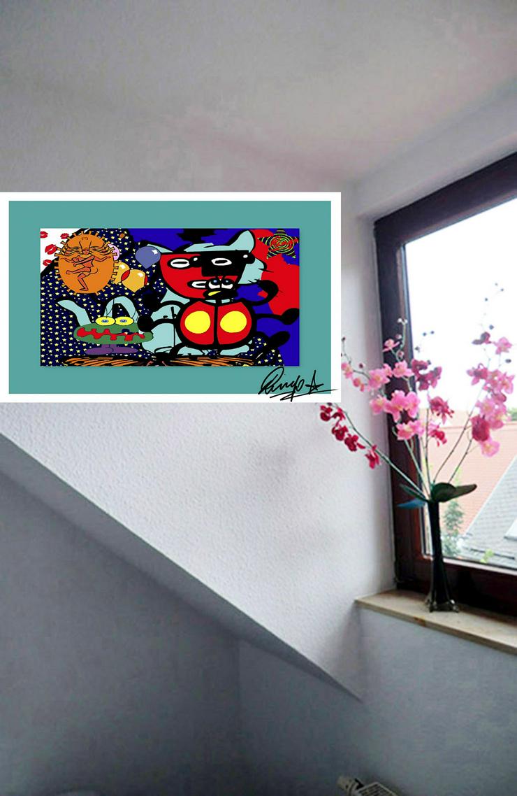 Bild 2:   Beatle Ringo Starr: Signiertes Kunstwerk. Poppiges Wandbild. Souvenir. Geschenkidee. Wandschmuck. Sammlerstück. NEU!