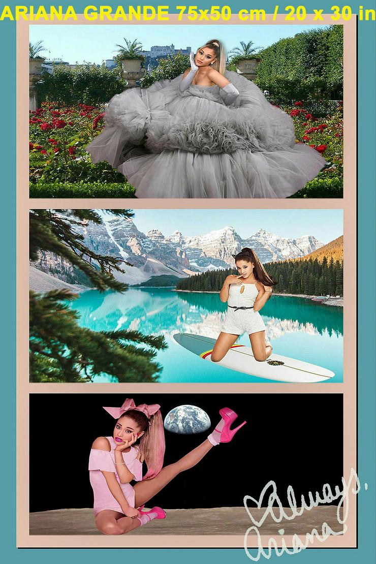 Ariana Grande: Signiertes Wandbild aus Hollywood! XXL. Wandschmuck. Wanddeko. 75x50 cm. USA-Import. Blickfang! Geschenkidee. Unikat. Deko. 