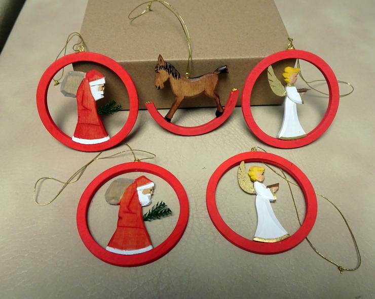 Bild 2: Baumbehang, Weihnachtsfiguren, Handarbeit aus dem Erzgebirge