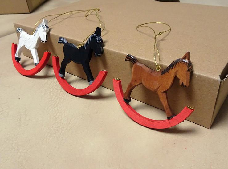 Baumbehang, Pferde, Weihnachtsfiguren, Handarbeit Erzgebirge - Weihnachtsdeko - Bild 2