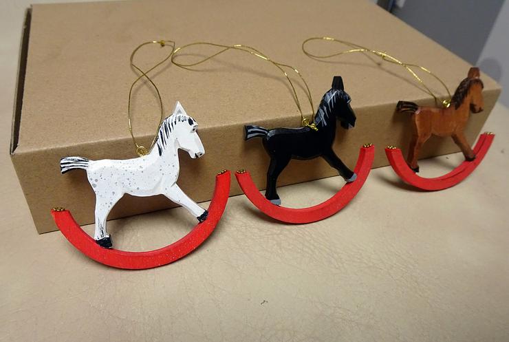 Baumbehang, Pferde, Weihnachtsfiguren, Handarbeit Erzgebirge - Weihnachtsdeko - Bild 3