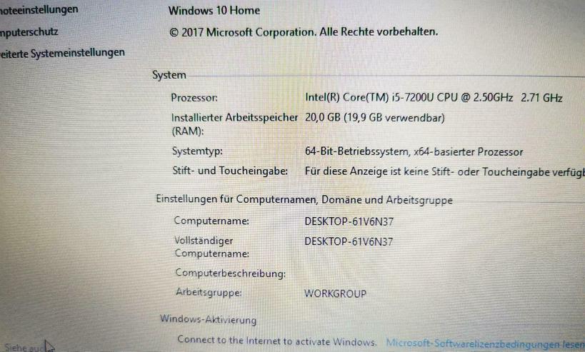 Bild 5: Acer Aspire A517-51g-55kg, 20GB RAM Arbeitsspeicher, 1TB Festplatte...