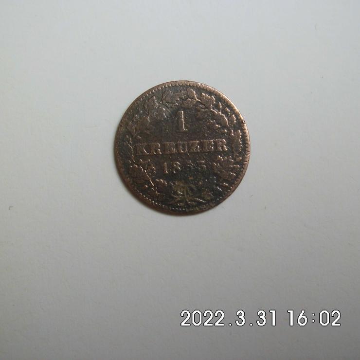 1 Kreuzer 1853 Baden -Durlach - Europa (kein Euro) - Bild 2