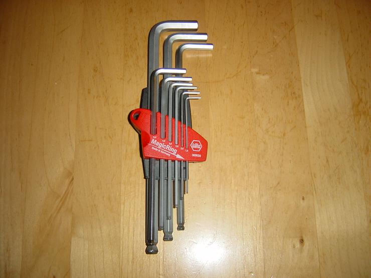 Bild 8: Wiha 369S9 Stiftschlüssel Set im Halter Sechskant-Kugelkopf,schwenkbar,9-tlg.NEU