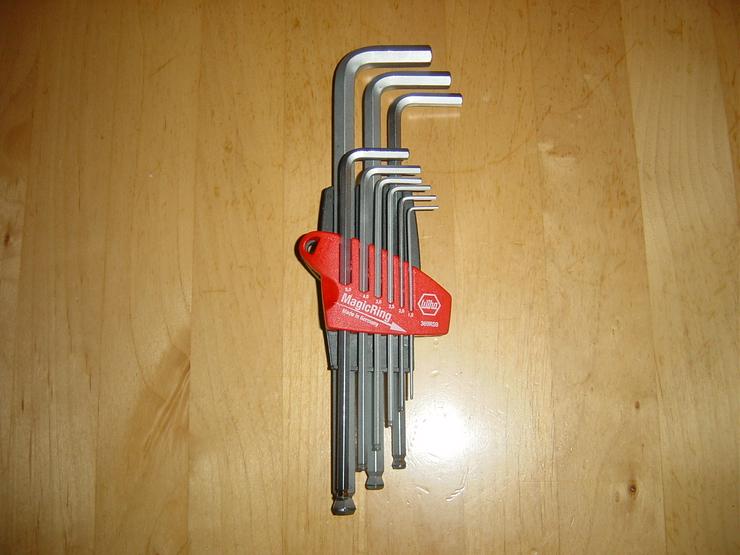 Bild 7: Wiha 369S9 Stiftschlüssel Set im Halter Sechskant-Kugelkopf,schwenkbar,9-tlg.NEU