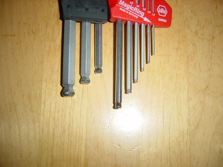 Bild 6: Wiha 369S9 Stiftschlüssel Set im Halter Sechskant-Kugelkopf,schwenkbar,9-tlg.NEU