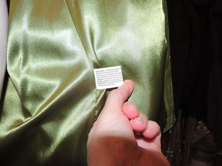 Lederjacke für Damen modern echt Leder grün Größe 40/42 - Größen 40-42 / M - Bild 6