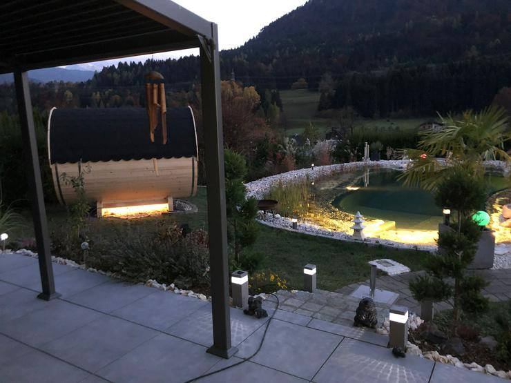 Bild 17: Garten-Fass-Sauna mit Panorama-Glas Top Qualität