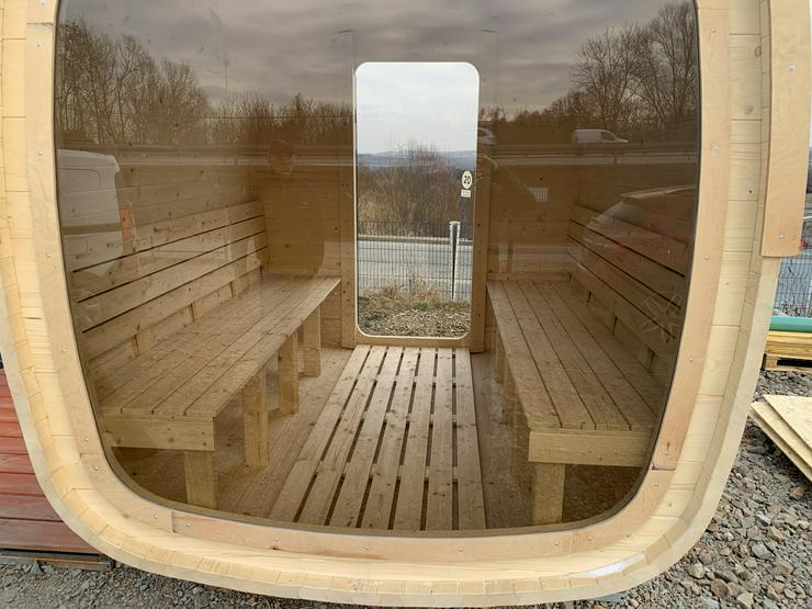 Bild 4: Garten-Sauna mit Panorama-Glas 