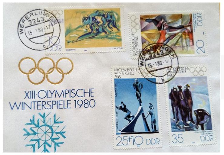 Bild 3:  10 Ersttagsbriefe der DDR | Olympiade & Olympische Winterspiele