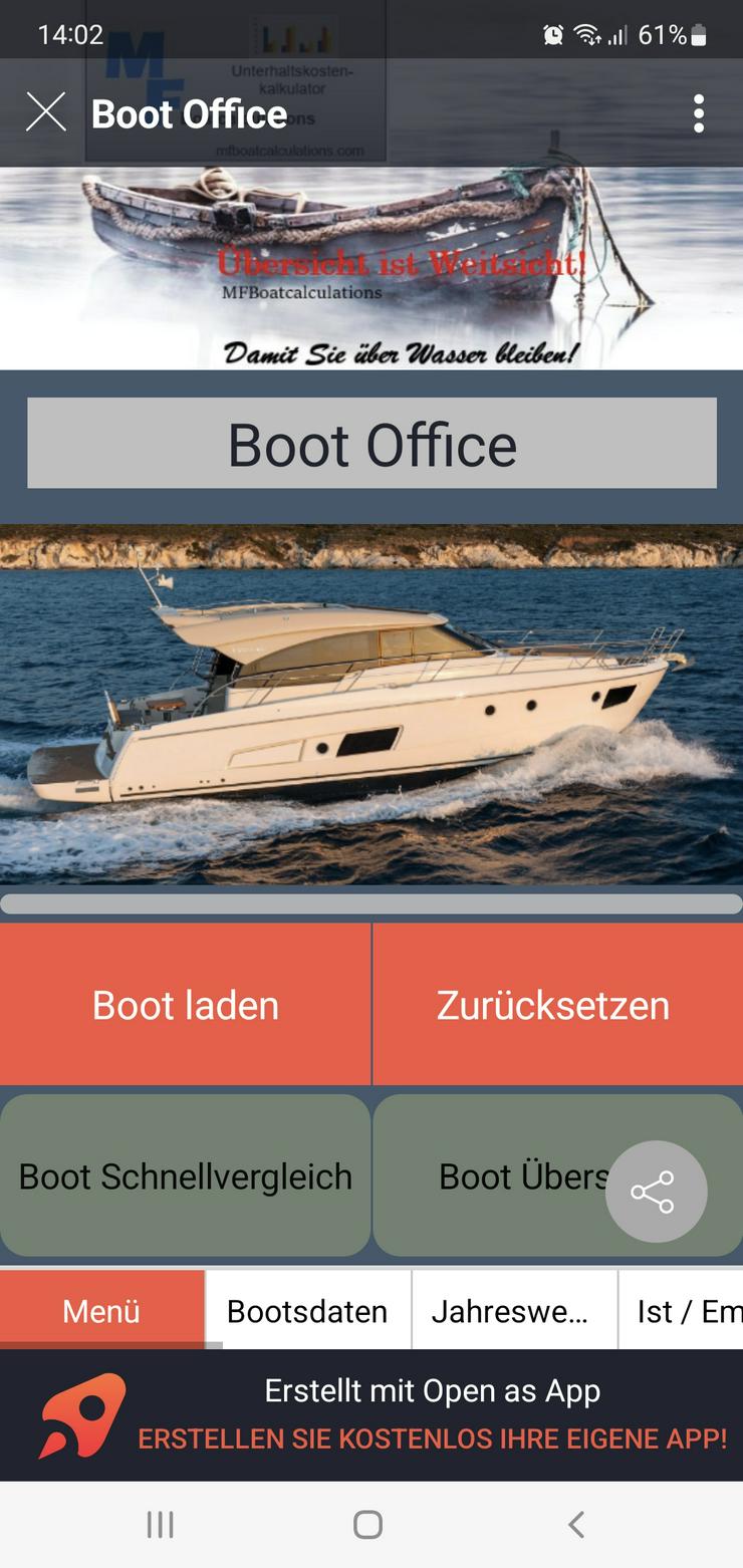 Wieviel Boot kann ich mir leisten? iOS und Android App