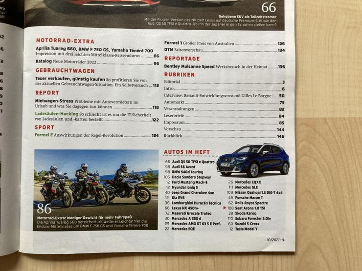 Bild 4: UNGELESEN Auto Motor und Sport Heft 10 v. 21.04.2022