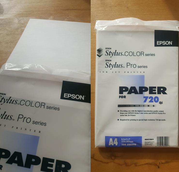InkJet Papier, Epson, DIN A4, 100 Blatt, S041061, 102g, 720dpi, C13S041061